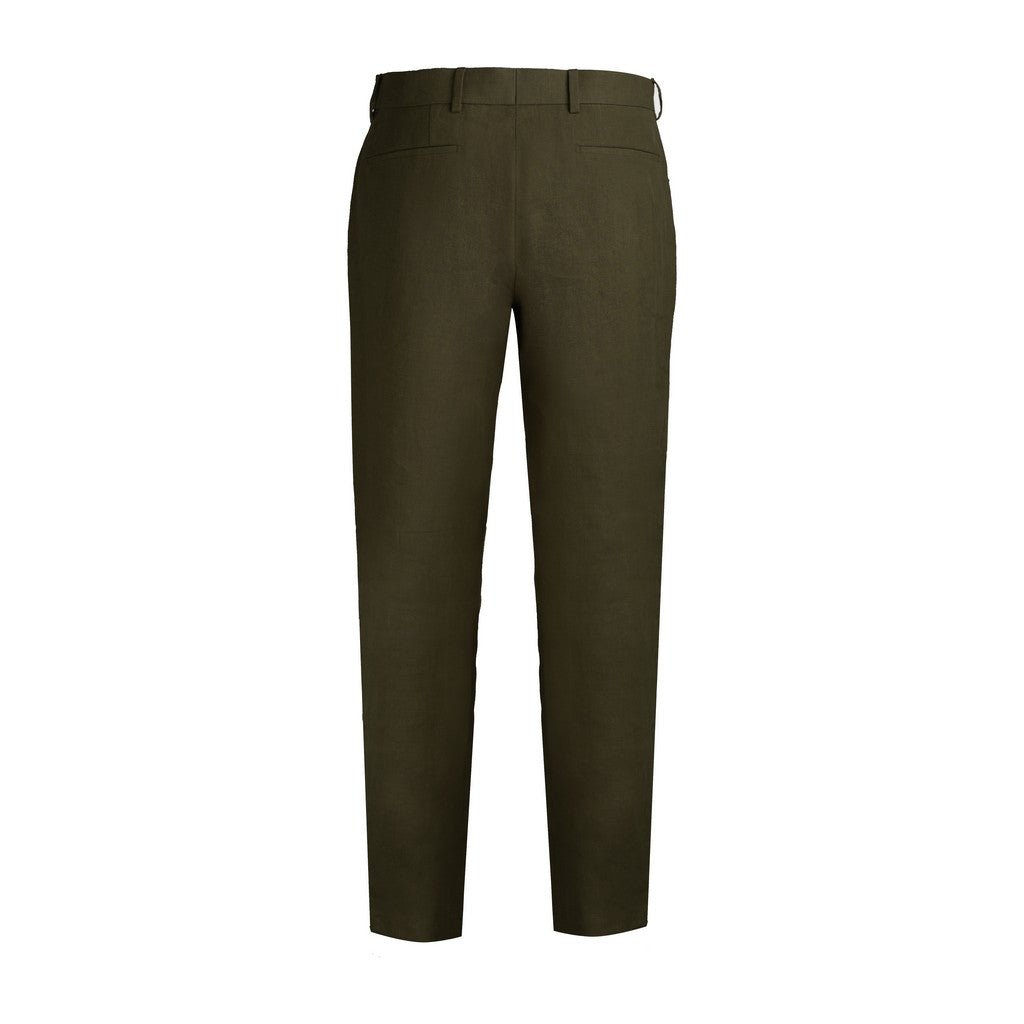 HENRY Linen Tailored Chino OLIVE - Henry Bucks