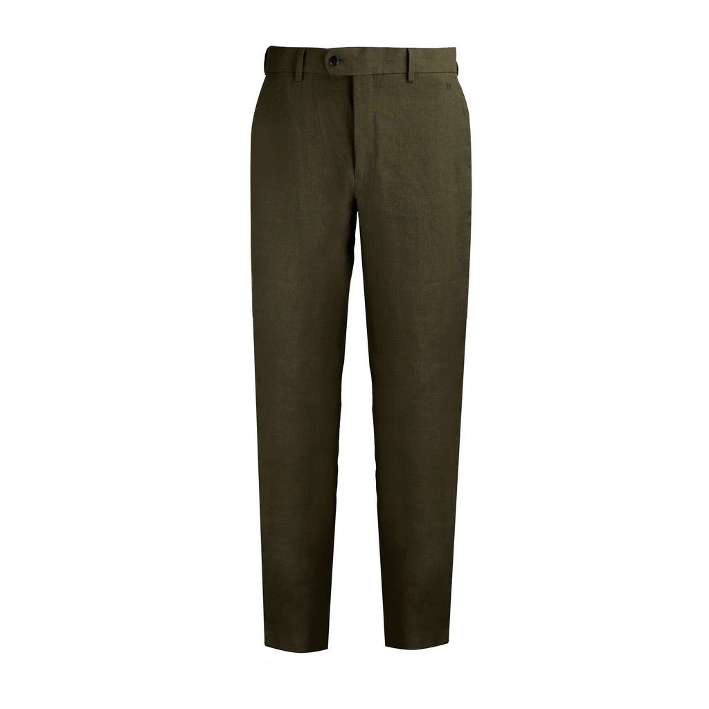 HENRY Linen Tailored Chino OLIVE - Henry Bucks