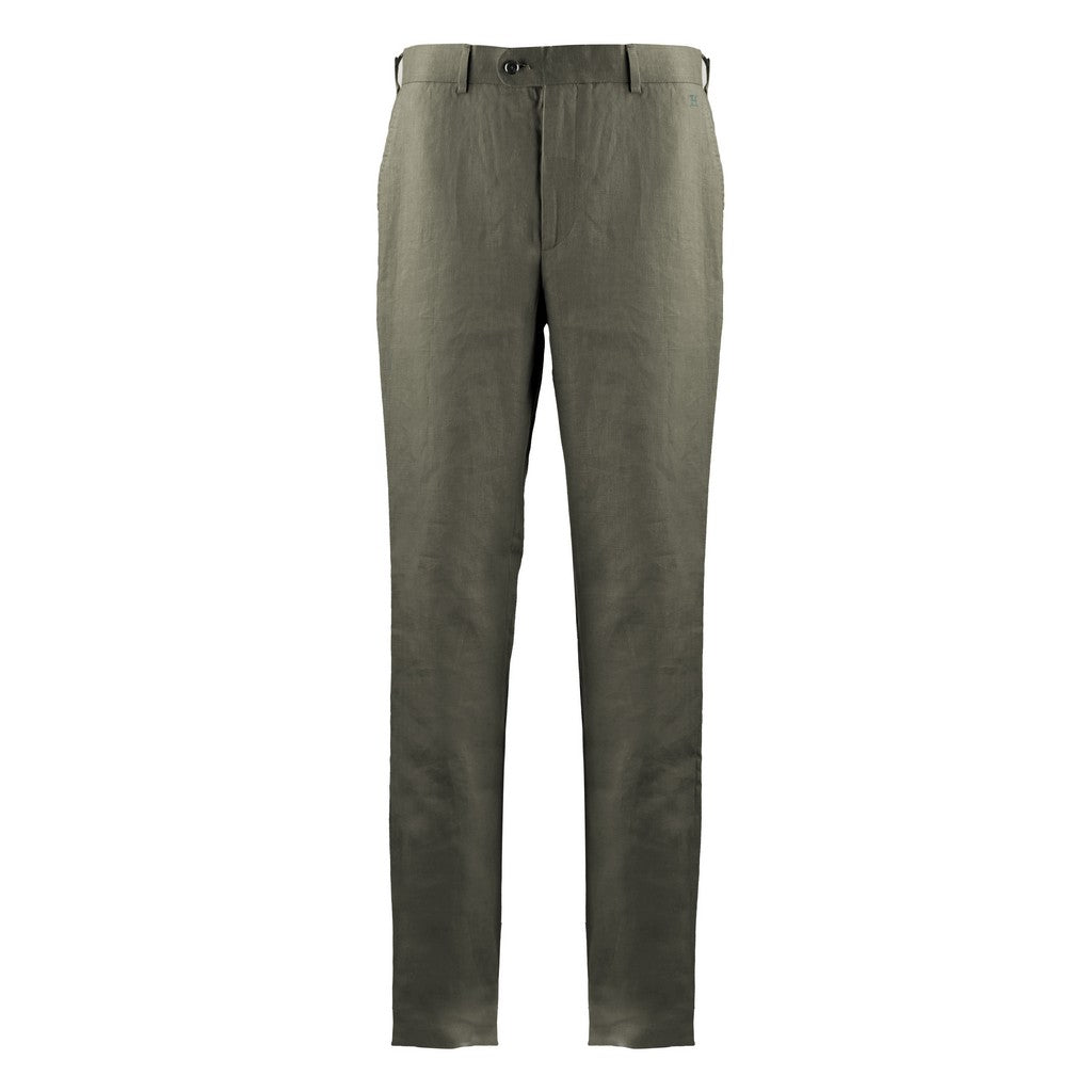 HENRY Linen Tailored Chino OLIVE - Henry Bucks