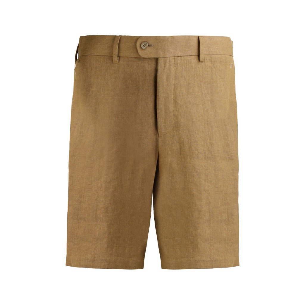 HENRY Linen Tailored Shorts CAMEL - Henry Bucks