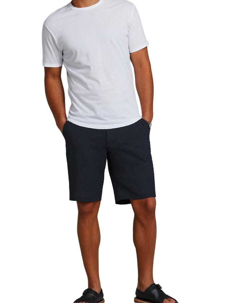 HENRY Linen Tailored Shorts NAVY - Henry Bucks