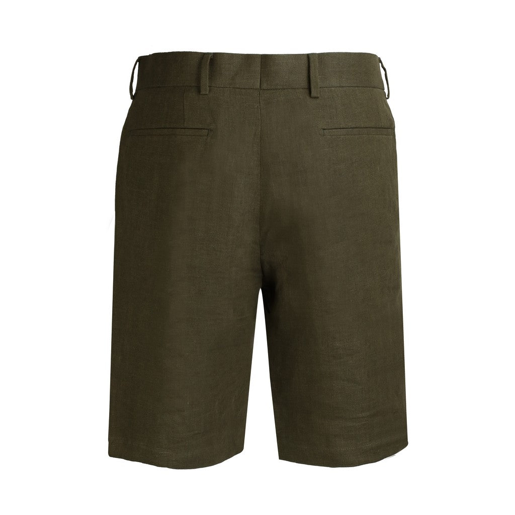 HENRY Linen Tailored Shorts OLIVE - Henry Bucks