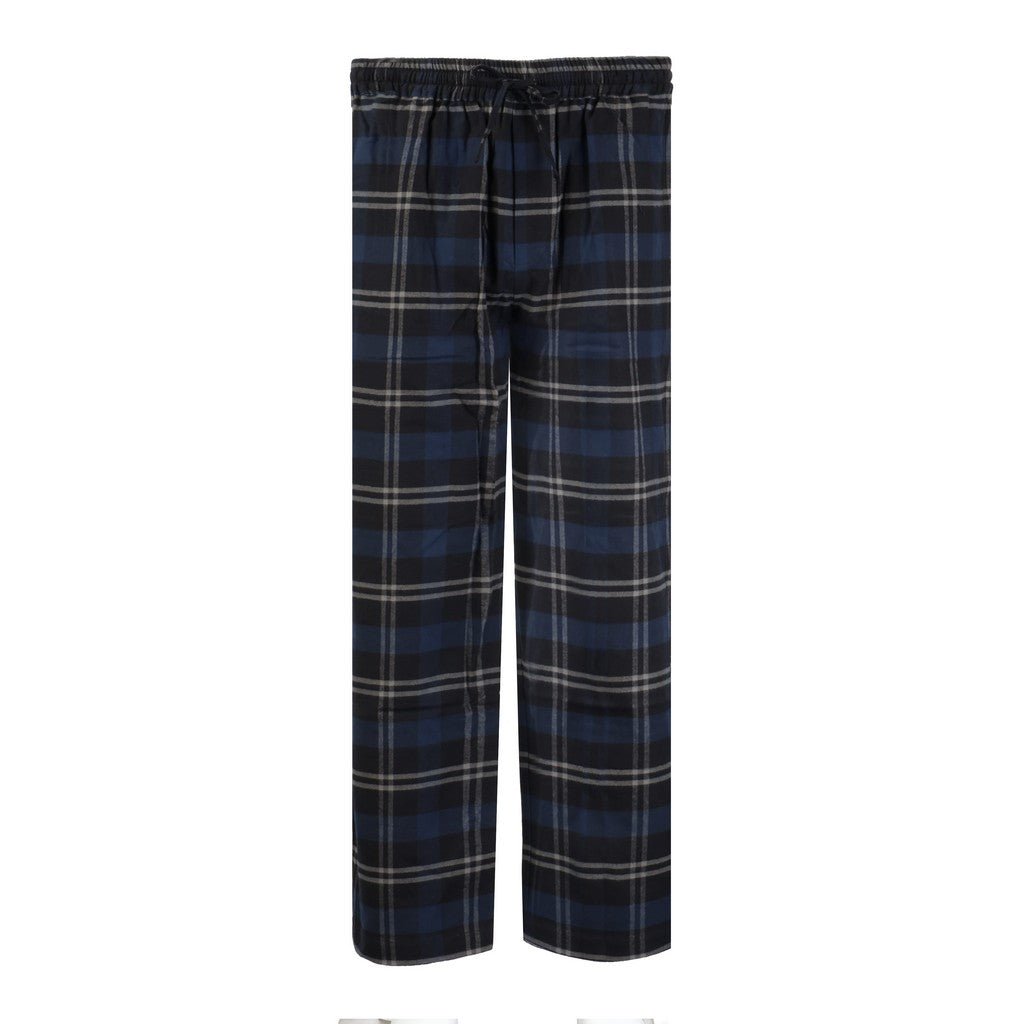 Henry Lounge Flannel Drawstring Pants NAVY CHECK - Henry Bucks
