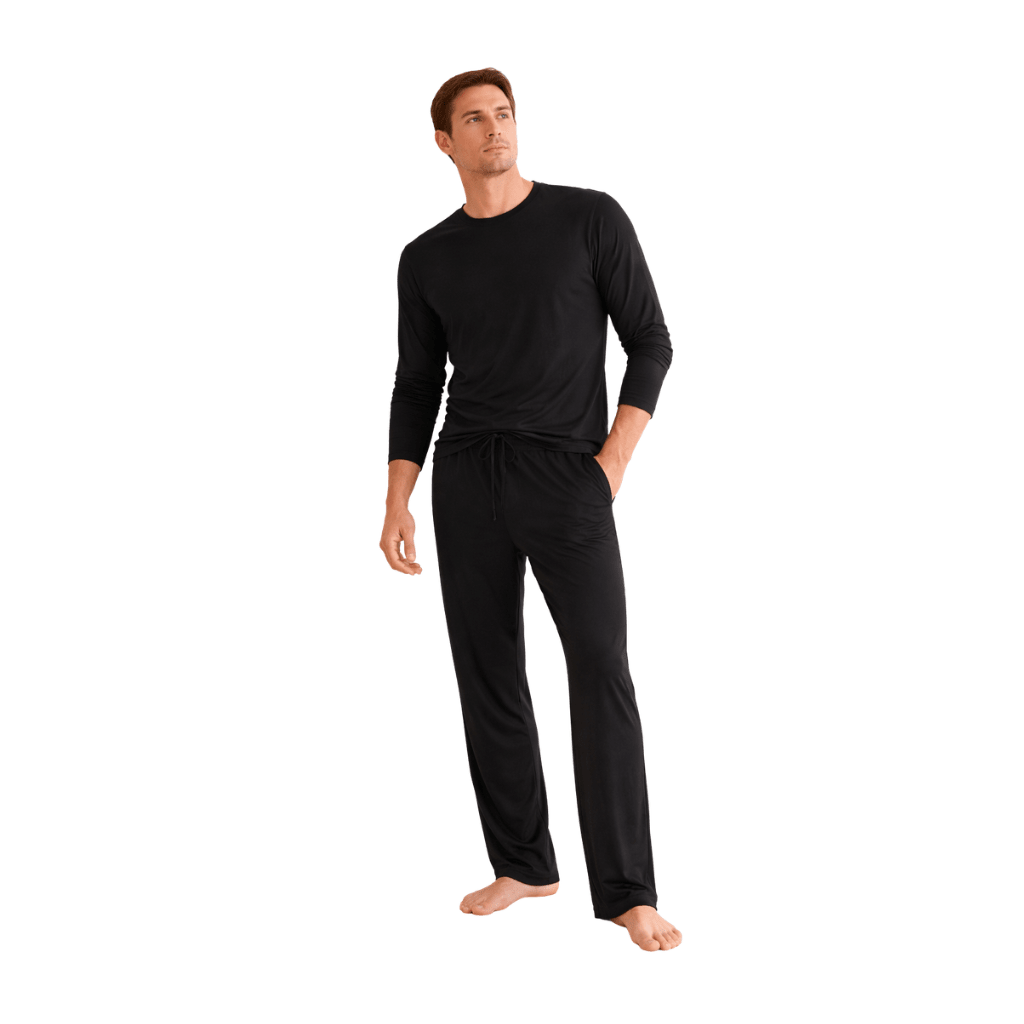 Henry Lounge Modal Jersey Long Sleeve Pyjama Set BLACK - Henry Bucks