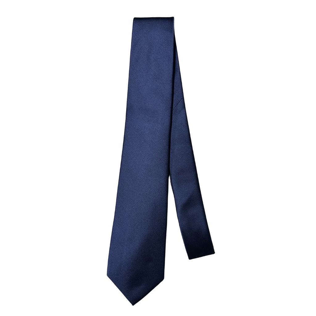 HENRY Plain 8cm Silk Tie NAVY - Henry Bucks