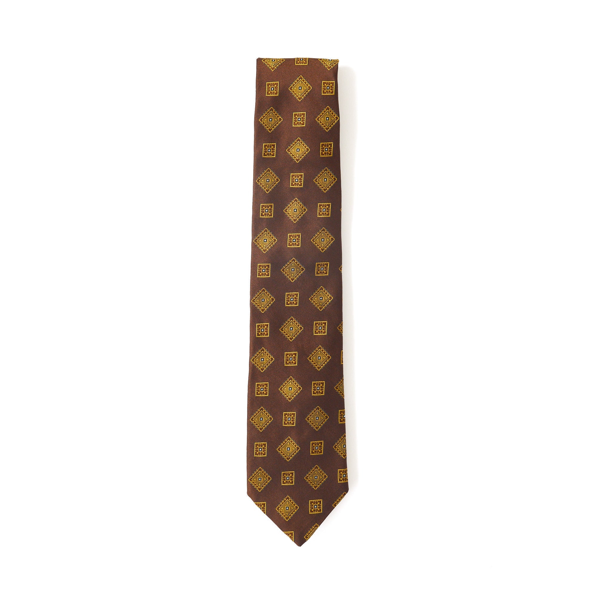 HENRY SARTORIAL 100% Silk Motif Tie RUST - Henry BucksTies13SS220055 - RUST