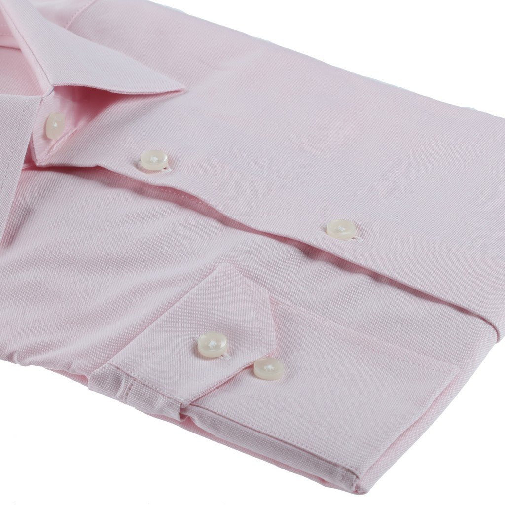 HENRY SARTORIAL 100% Single Cuff Cotton Shirt PINK - Henry Bucks