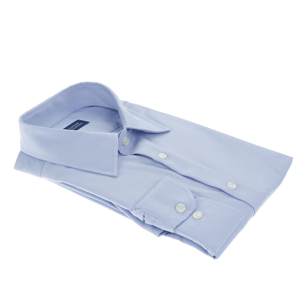 HENRY SARTORIAL 135 Platinum Oxford Shirt BLUE - Henry Bucks