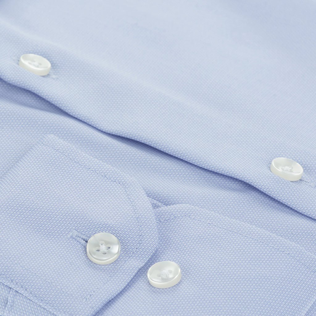 HENRY SARTORIAL 135 Platinum Oxford Shirt BLUE - Henry Bucks