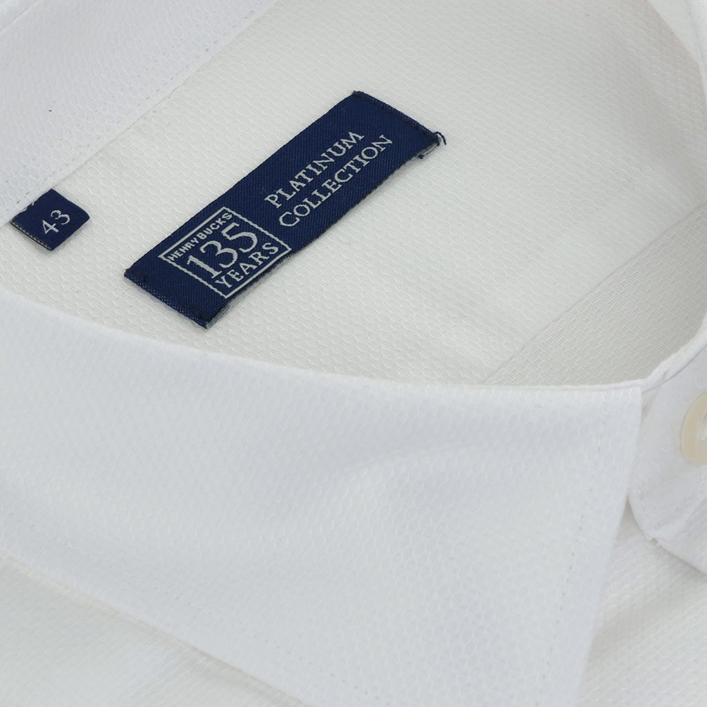 HENRY SARTORIAL 135 Platinum Tuxedo Shirt White - Henry Bucks