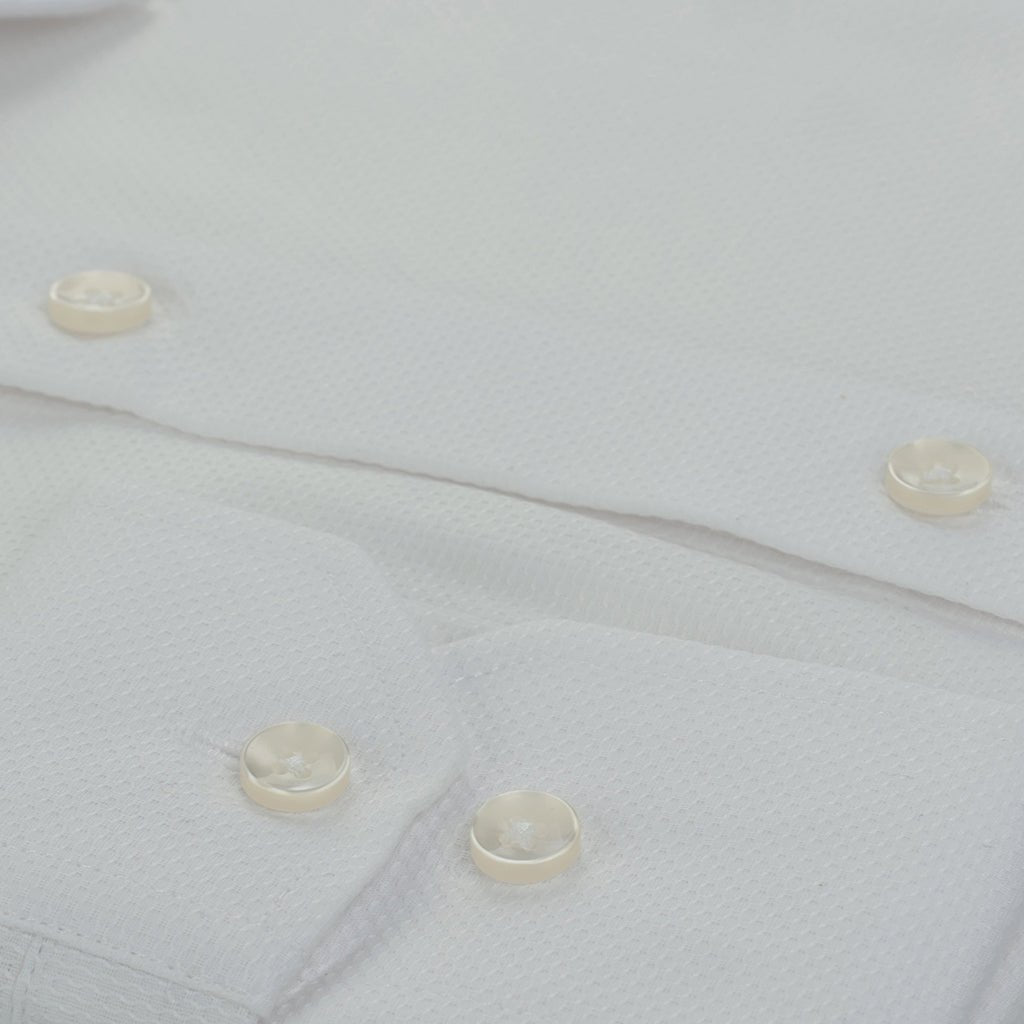 HENRY SARTORIAL 135 Platinum Tuxedo Shirt White - Henry Bucks