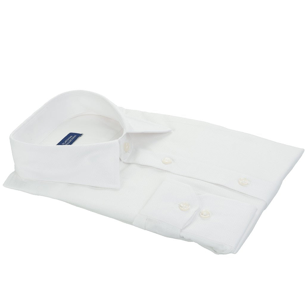 HENRY SARTORIAL 135 Platinum Tuxedo Shirt White - Henry Bucks