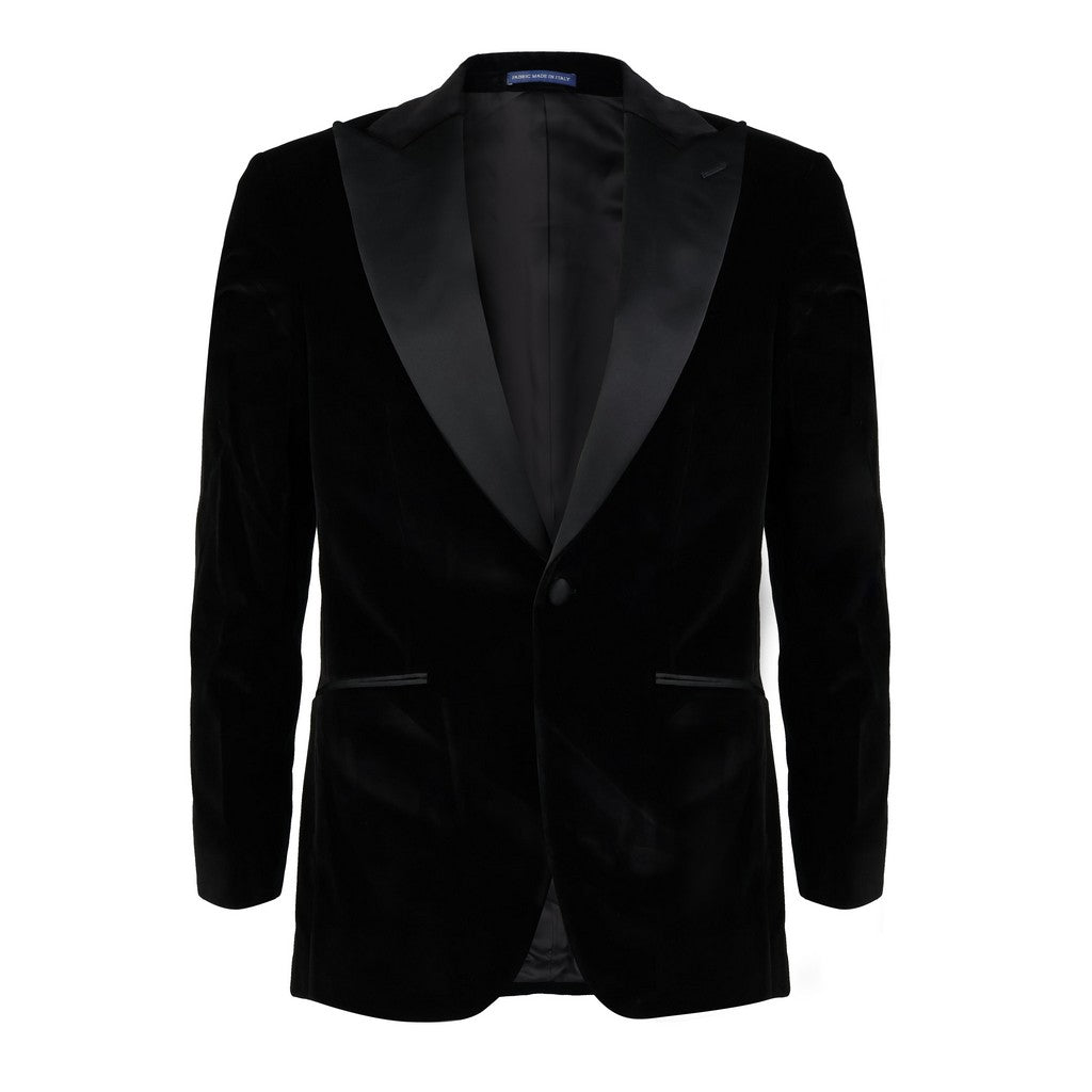 HENRY SARTORIAL 135 Platinum Velvet Blazer BLACK - Henry Bucks