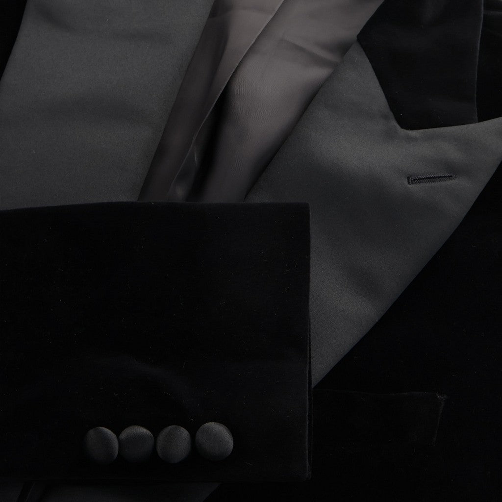 HENRY SARTORIAL 135 Platinum Velvet Blazer BLACK - Henry Bucks