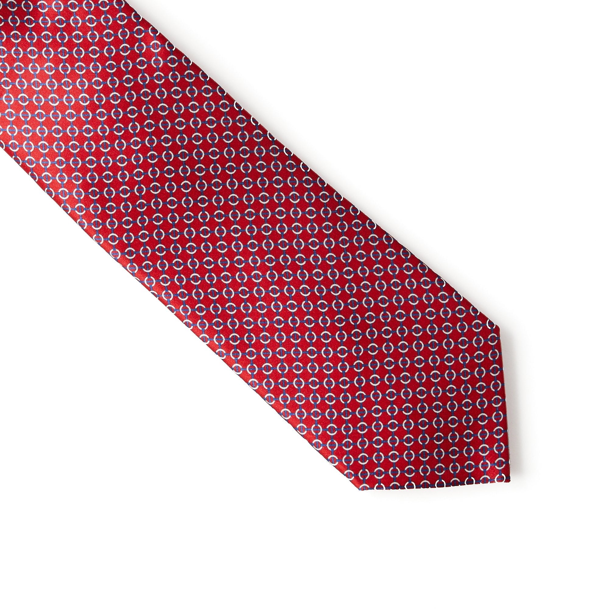 HENRY SARTORIAL 3 Fold Raso Stampato Tie RED - Henry BucksTies13AW230049 - RED