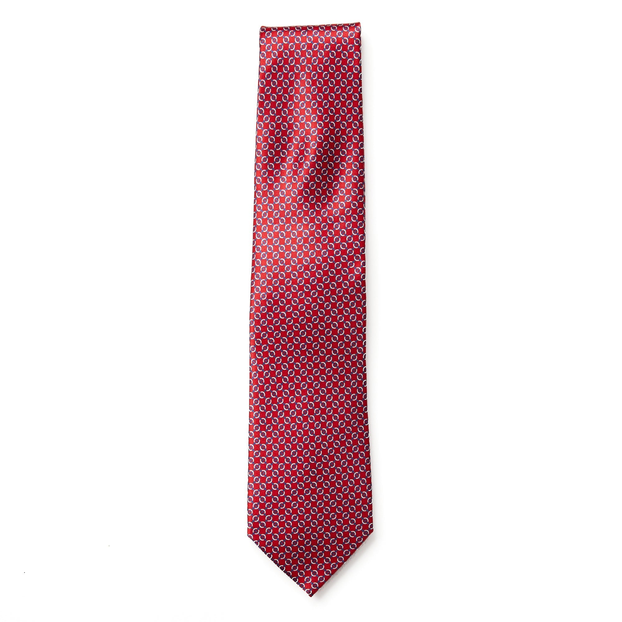 HENRY SARTORIAL 3 Fold Raso Stampato Tie RED - Henry BucksTies13AW230049 - RED