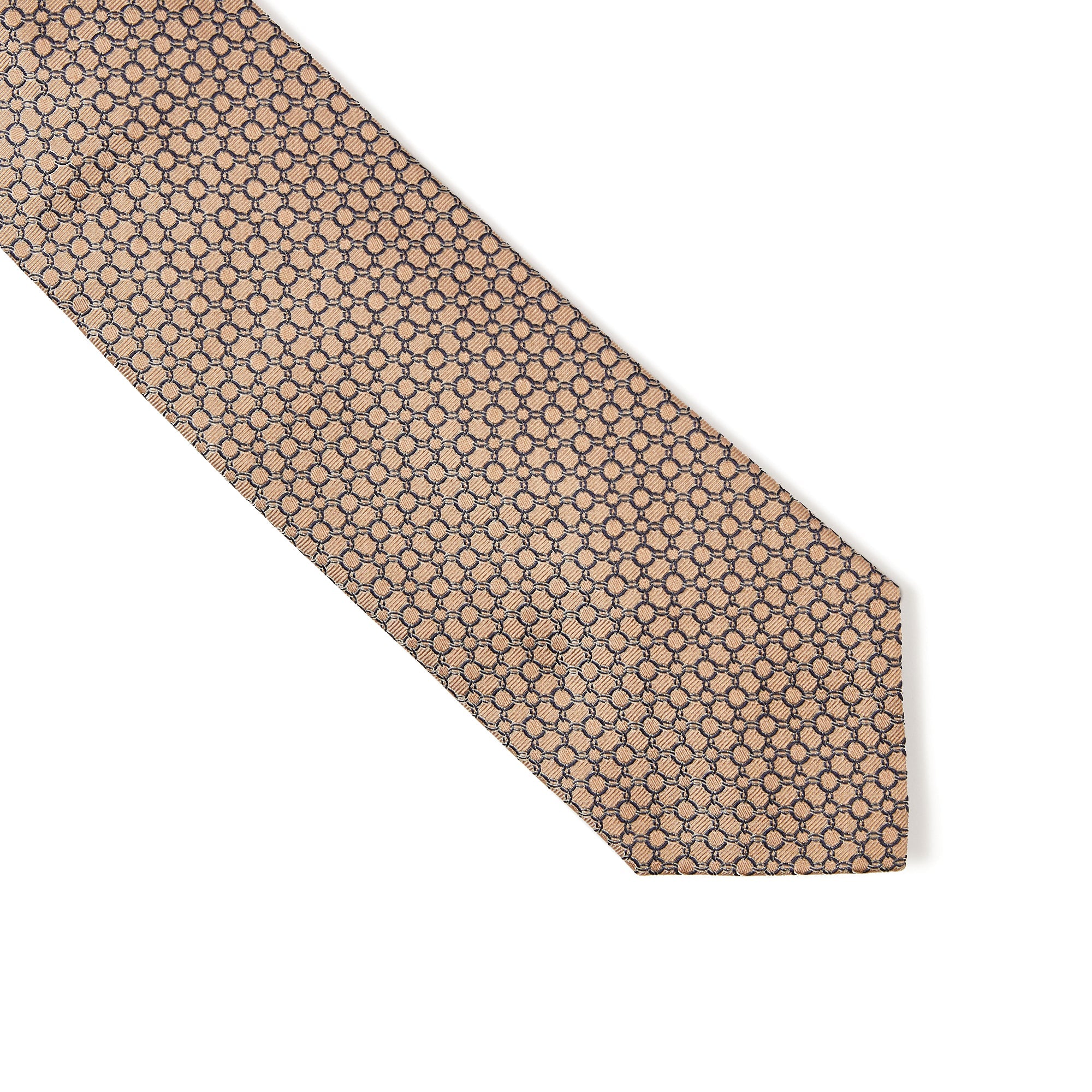 HENRY SARTORIAL 3 Fold Silk Jacquard Tie GOLD - Henry BucksTies13AW230017 - GOLD