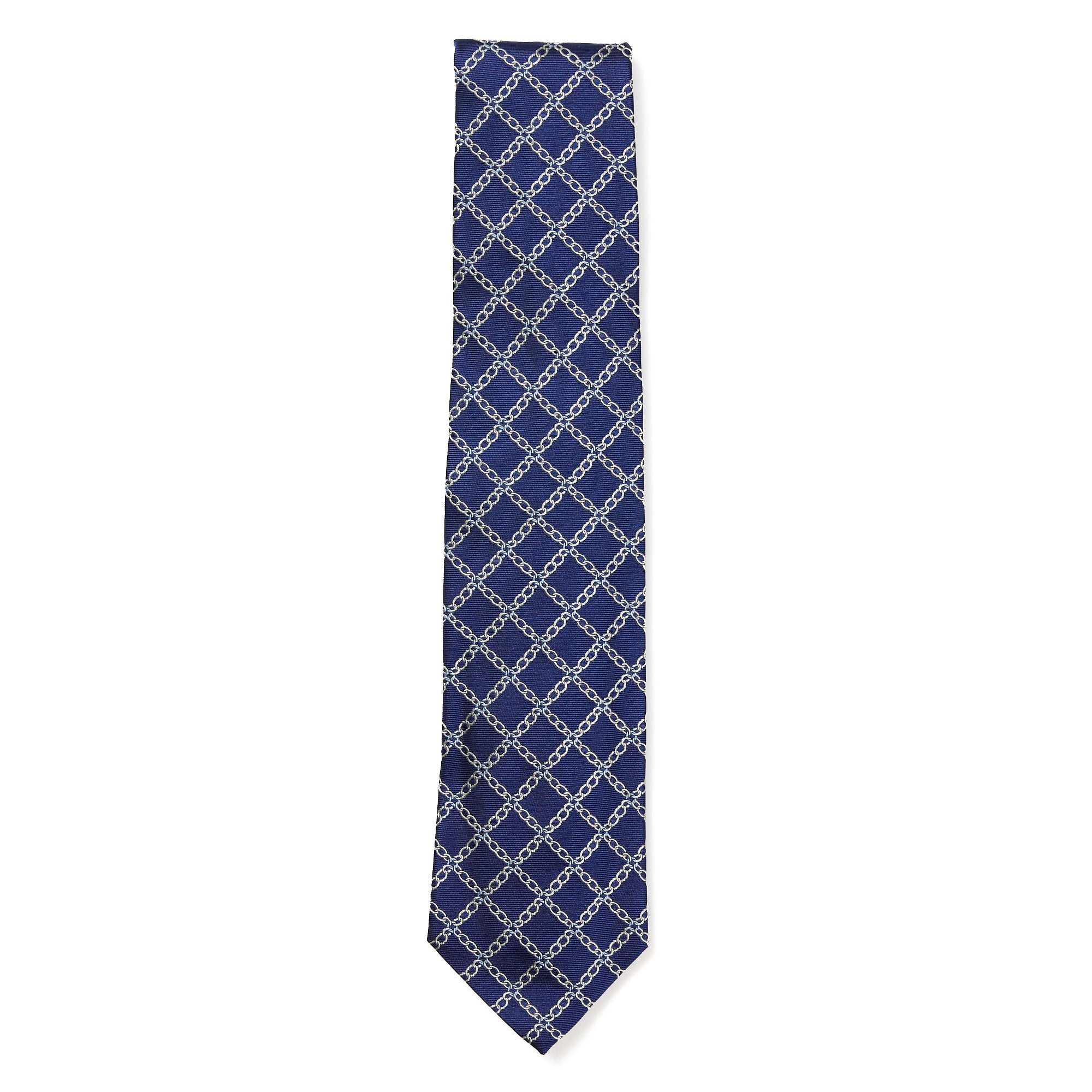 HENRY SARTORIAL 3 Fold Silk Jacquard Tie NAVY/GREY - Henry BucksTies13AW230013 - NVYGRY