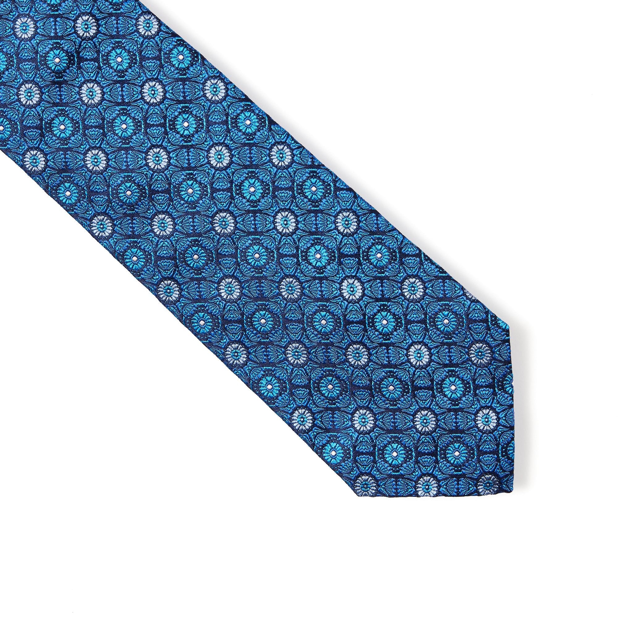 HENRY SARTORIAL 3 Fold Silk Platinum Tie LIGHT BLUE - Henry BucksTies13AW230023 - LTBL