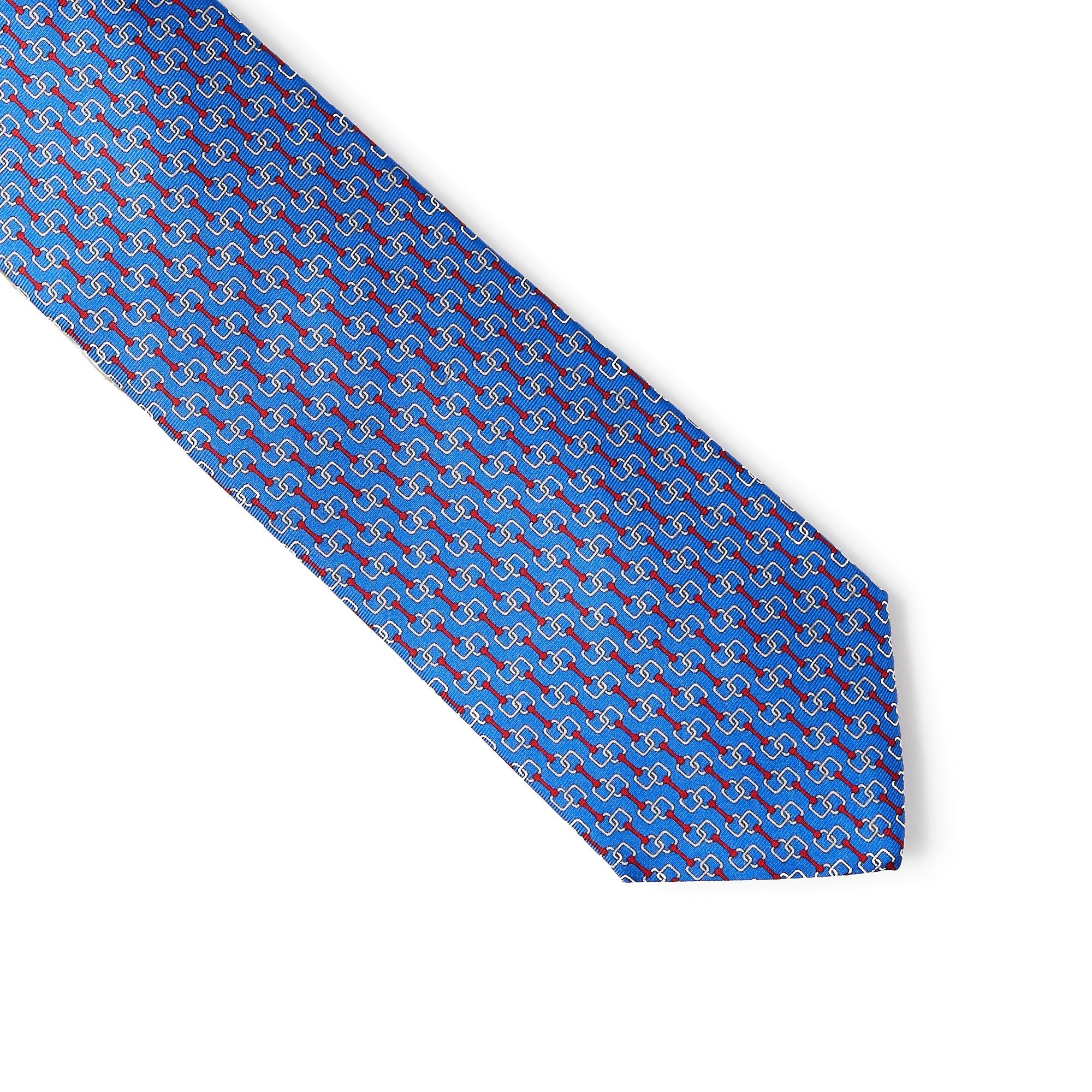 HENRY SARTORIAL 3 Fold Twill Fantasia Tie BLUE - Henry BucksTies13AW230054 - BLUE