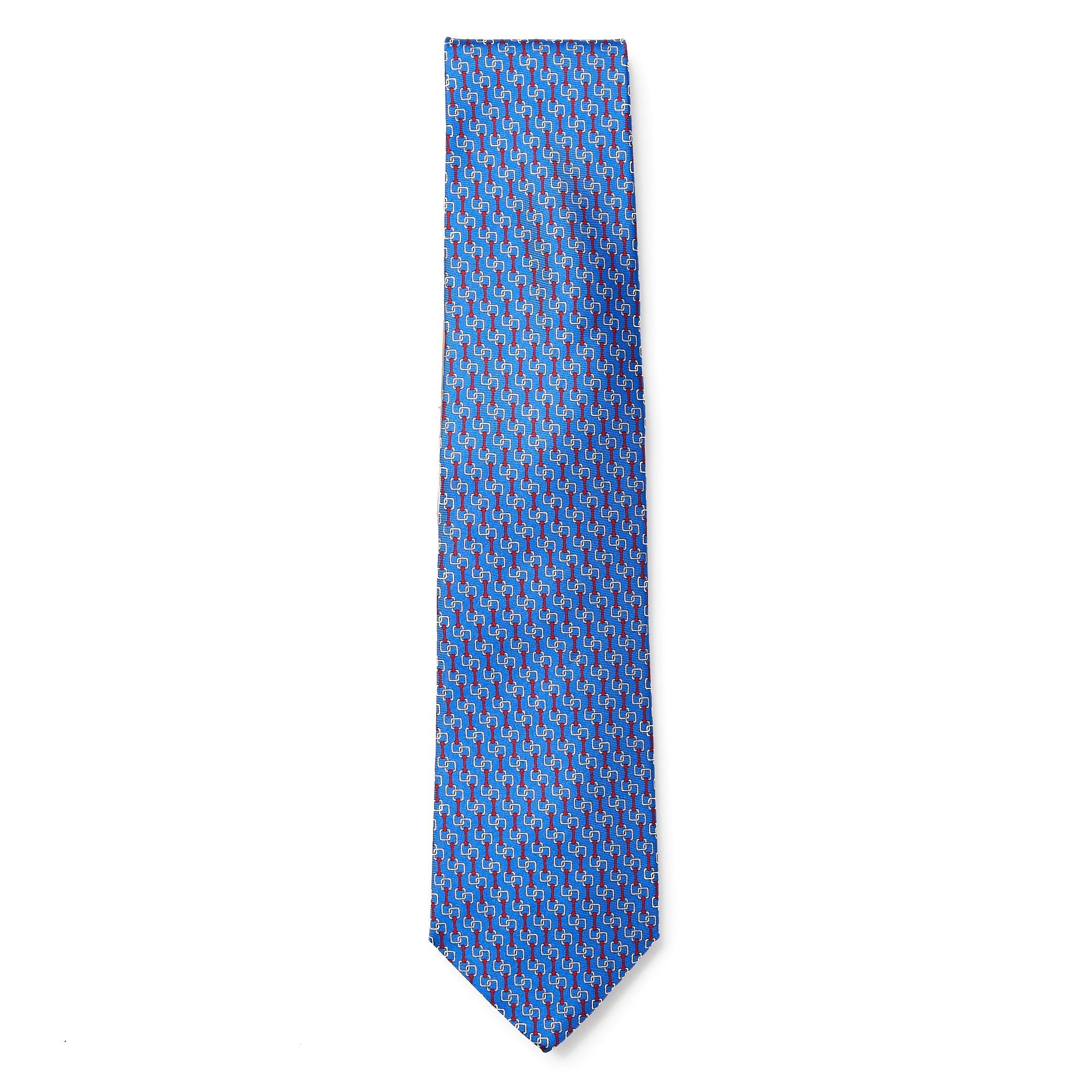 HENRY SARTORIAL 3 Fold Twill Fantasia Tie BLUE - Henry BucksTies13AW230054 - BLUE