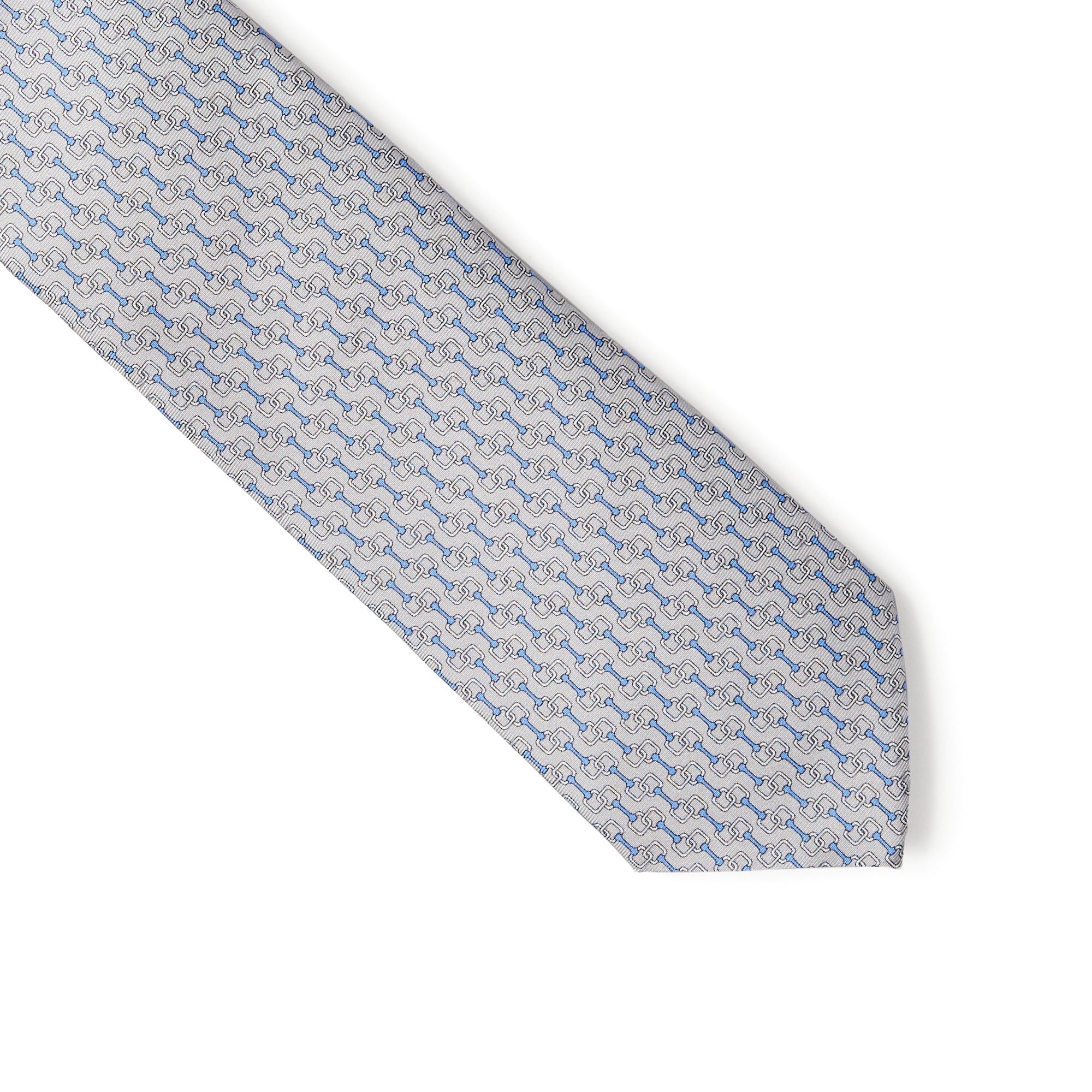 HENRY SARTORIAL 3 Fold Twill Fantasia Tie GREY - Henry BucksTies13AW230054 - GREY