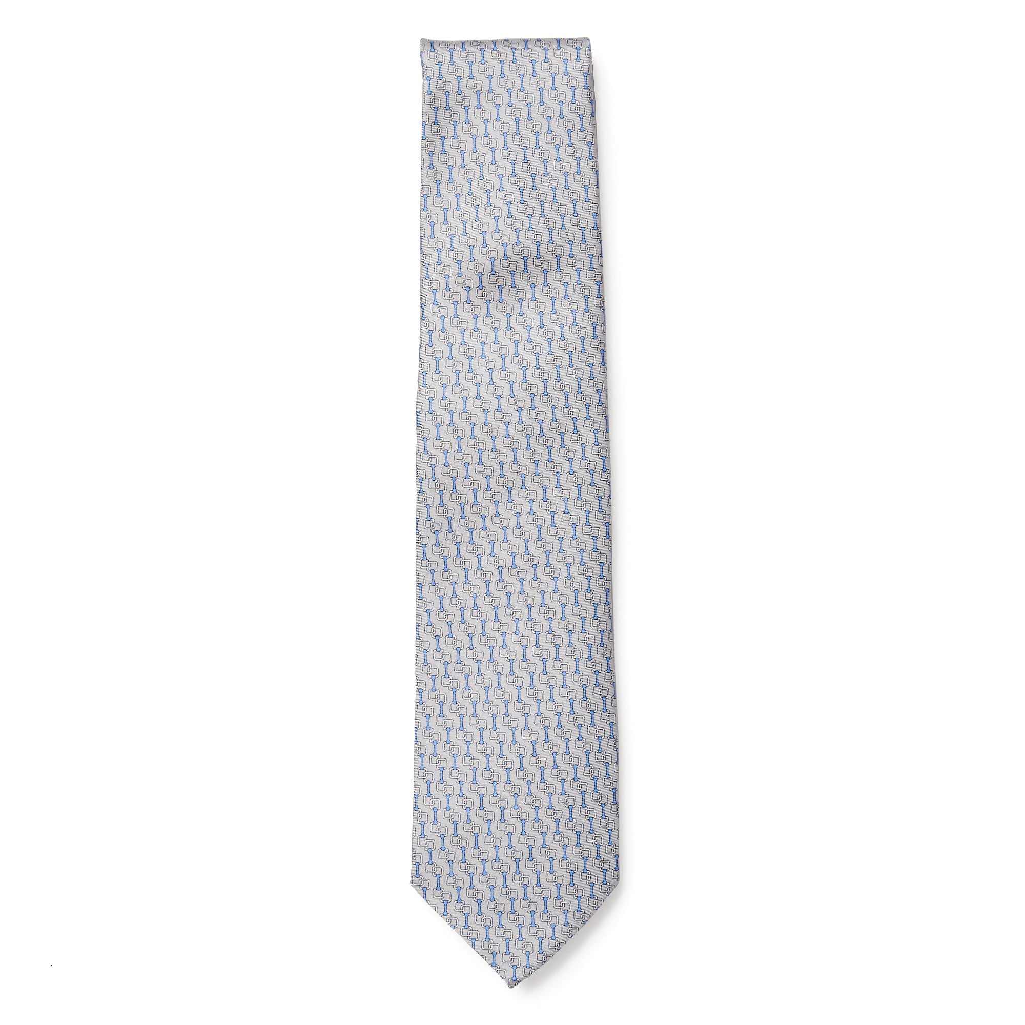 HENRY SARTORIAL 3 Fold Twill Fantasia Tie GREY - Henry BucksTies13AW230054 - GREY