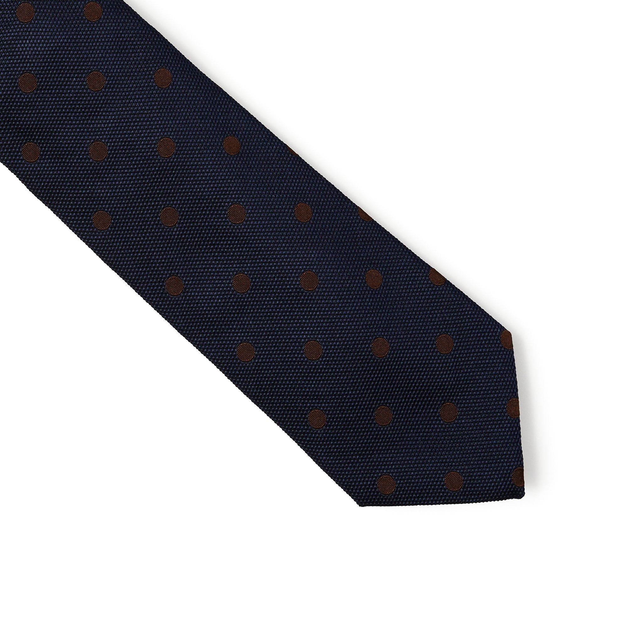 HENRY SARTORIAL 3 Fold Zeus Collection Tie NAVY/BROWN - Henry BucksTies13AW230060 - NVYBRN