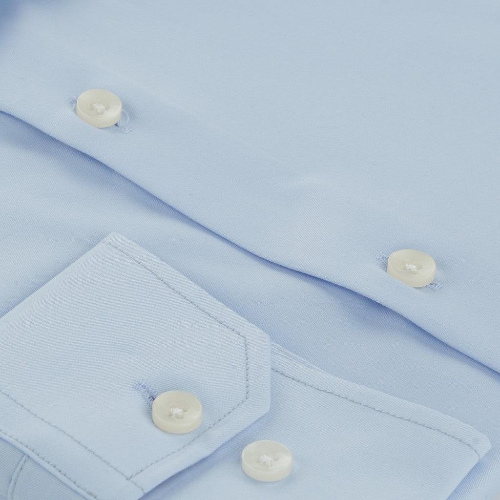 HENRY SARTORIAL Bamboo Blend Long Sleeve Business Shirt LIGHT BLUE (Online only*) - Henry Bucks