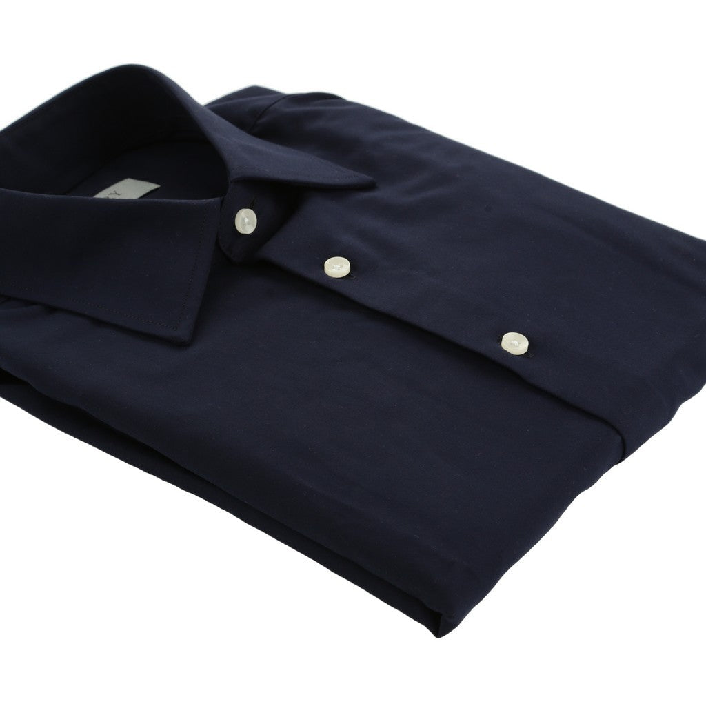 HENRY SARTORIAL Bamboo Blend Long Sleeve Business Shirt NAVY (Online only*) - Henry Bucks