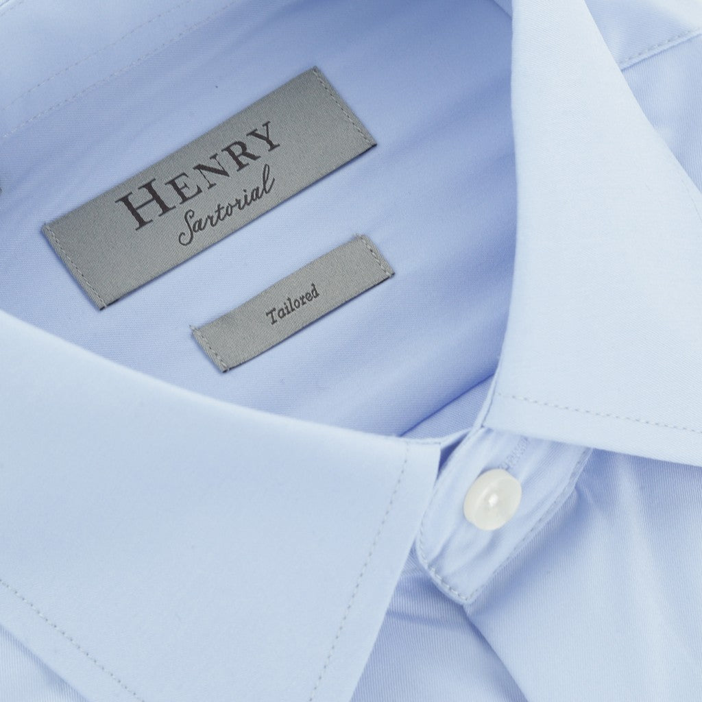 HENRY SARTORIAL Bamboo Long Sleeve Business Shirt LIGHT BLUE (Online only*) - Henry Bucks