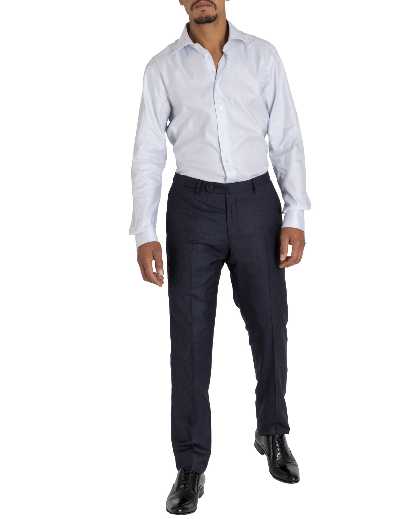 HENRY SARTORIAL Bedford Shirt Single Cuff Contemporary Fit Silver - Henry BucksShirts01AW21021 - SLVR - SC - CONT - 38