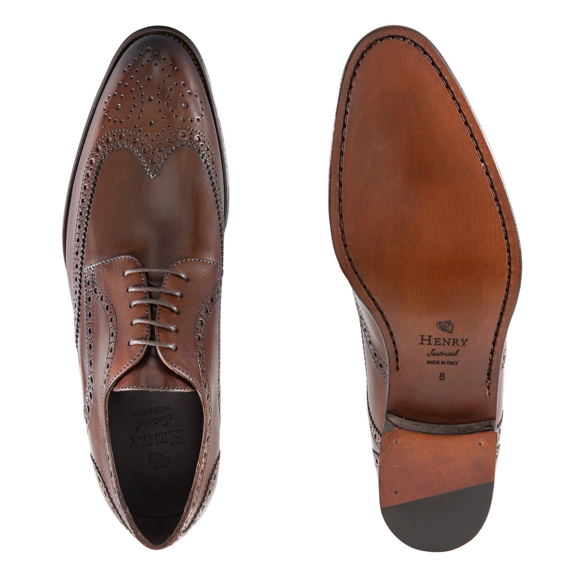 HENRY SARTORIAL Brogue Derby BROWN - Henry BucksFormal Shoes8000418 - BROWN - 7