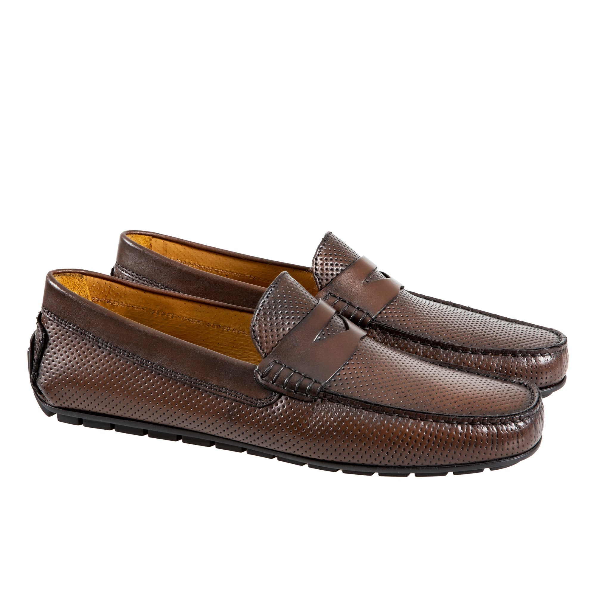 HENRY SARTORIAL Calf Driving Shoes with Leather Trim BROWN - Henry BucksLoafers & Driving Shoes8000404 - BROWN - 7