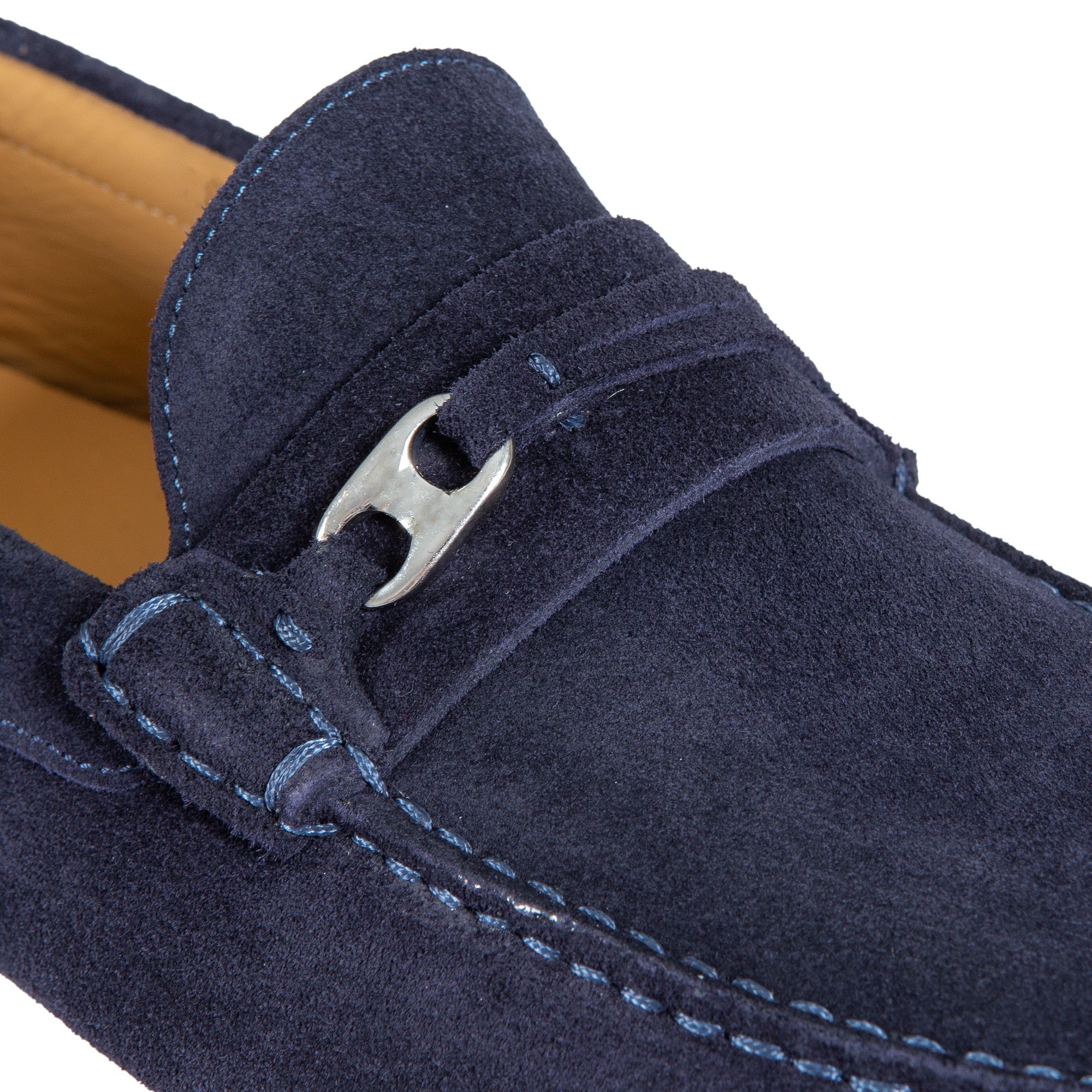 HENRY SARTORIAL Calf Driving Shoes with Metal Trim NAVY - Henry BucksLoafers & Driving Shoes8000405 - NAVY - 7