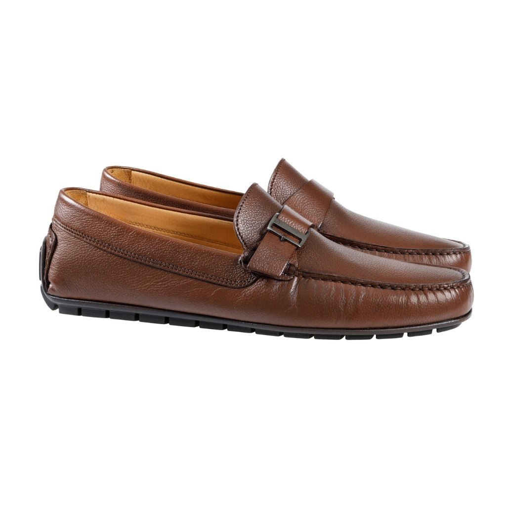 HENRY SARTORIAL Calf Leather Driver BROWN - Henry Bucks