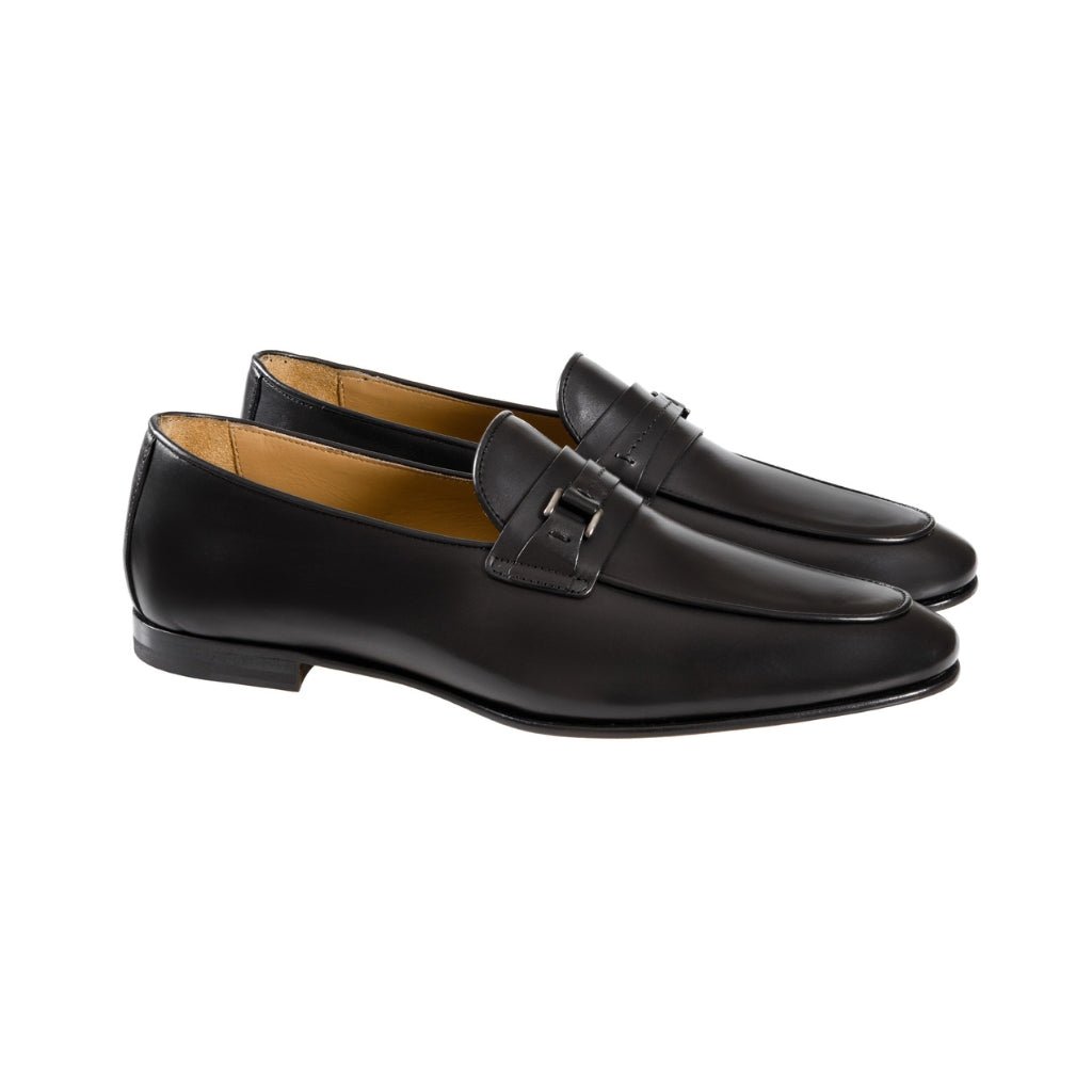 HENRY SARTORIAL Calf Leather Moccasin BLACK - Henry Bucks
