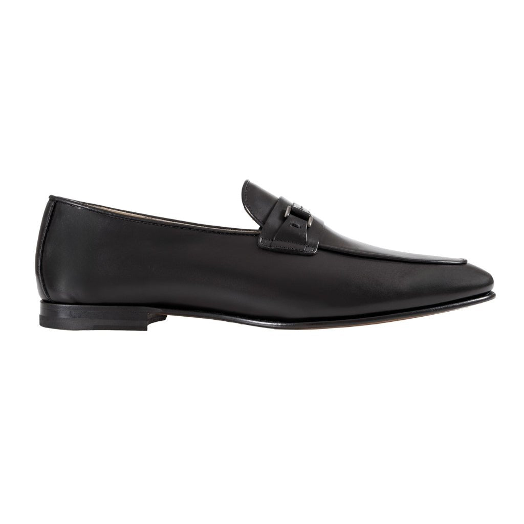 HENRY SARTORIAL Calf Leather Moccasin BLACK - Henry Bucks