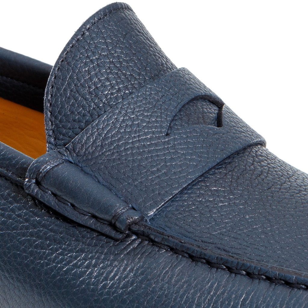 HENRY SARTORIAL Calf Leather Penny Loafer NAVY - Henry Bucks