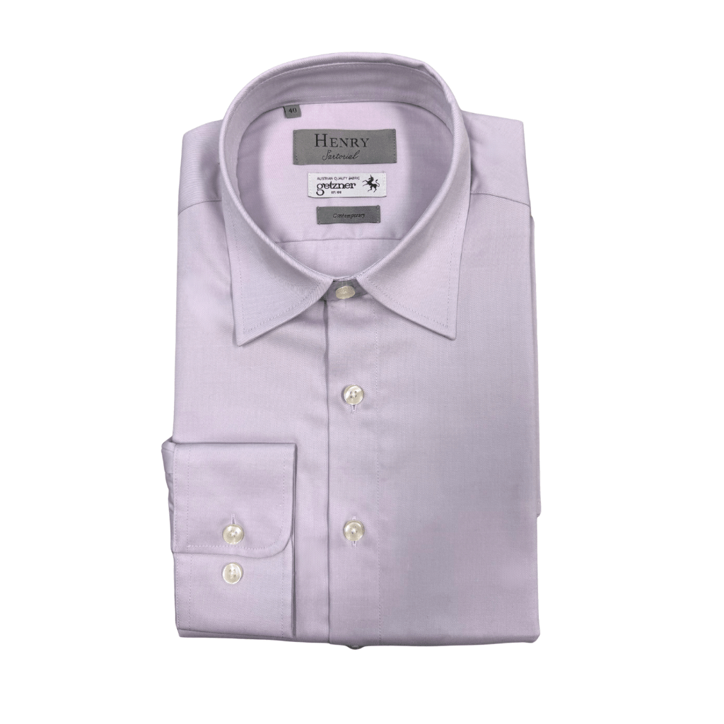 HENRY SARTORIAL Capri Easy Care Business Shirt MID PURPLE - Henry Bucks