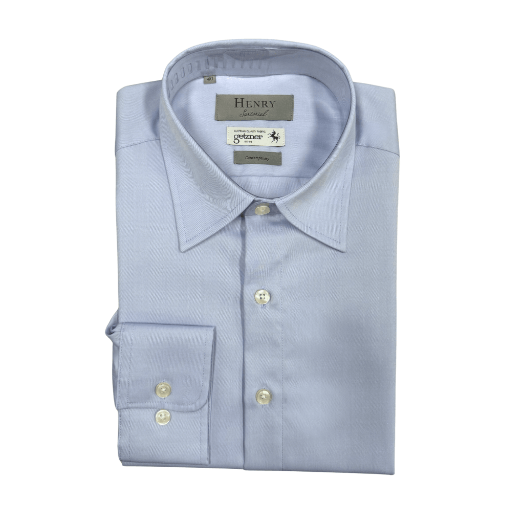 HENRY SARTORIAL Capri Easy Care Business Shirt SKY - Henry Bucks