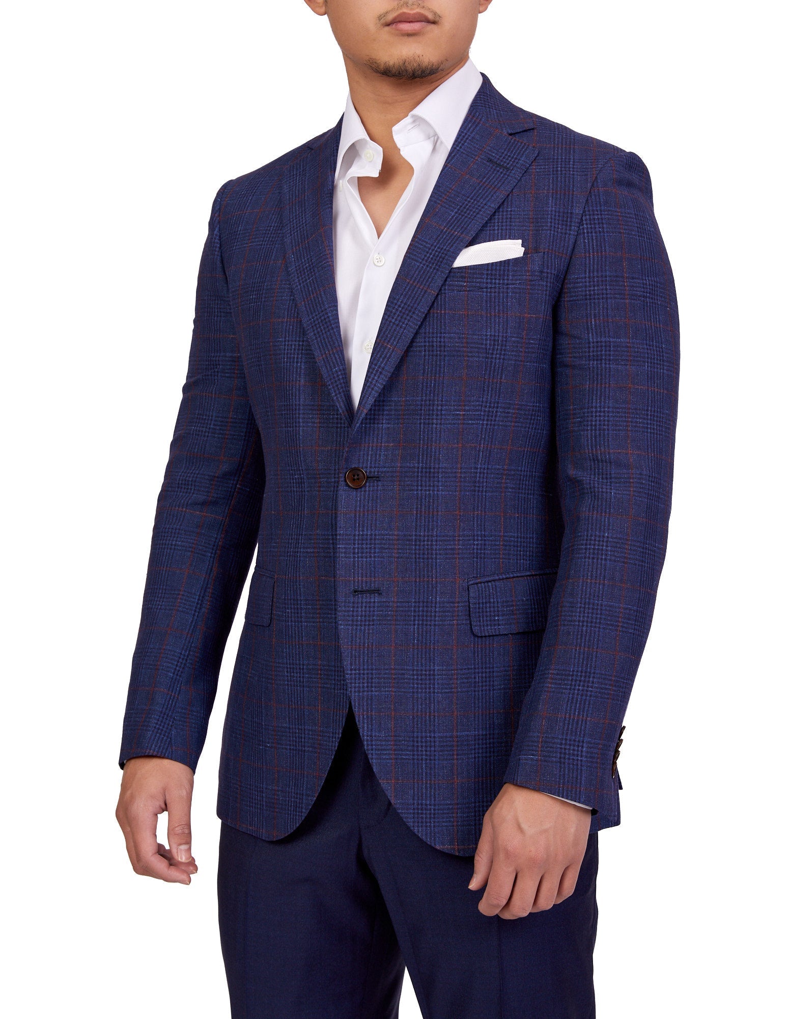 Henry Sartorial Carlton Blazer Navy/Red REG - Henry BucksBlazers33SS21013 - NVRD - R - 48