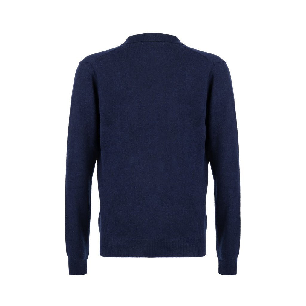 Henry Sartorial Cashmere Button Front Knit NAVY - Henry Bucks