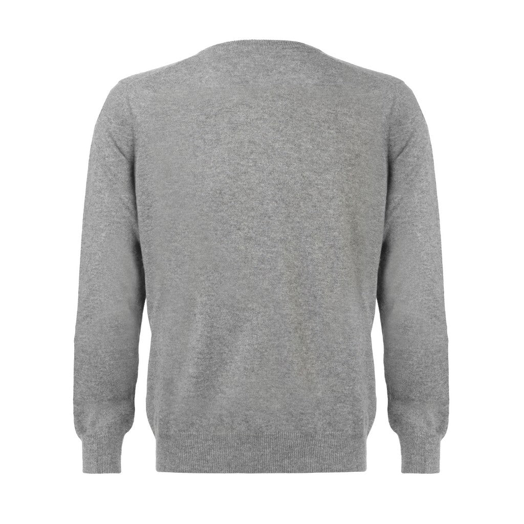 HENRY SARTORIAL Cashmere Crew Neck 12GG GREY - Henry Bucks