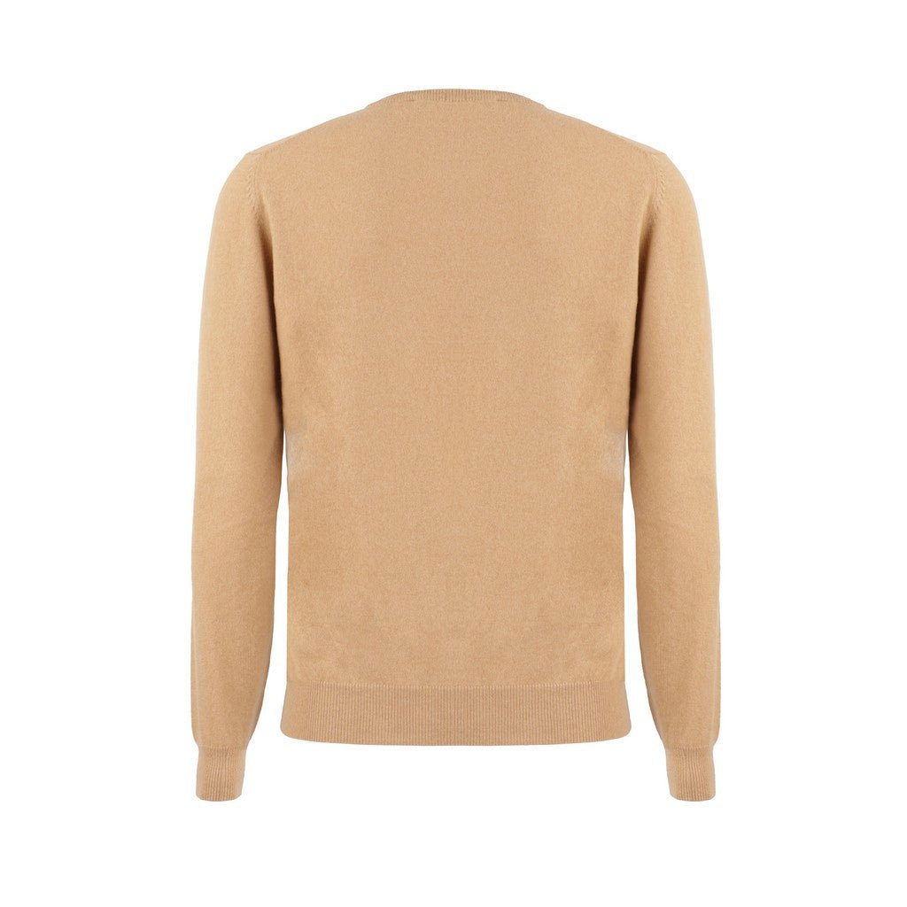 Henry Sartorial Cashmere Crew Neck Knit BEIGE - Henry Bucks