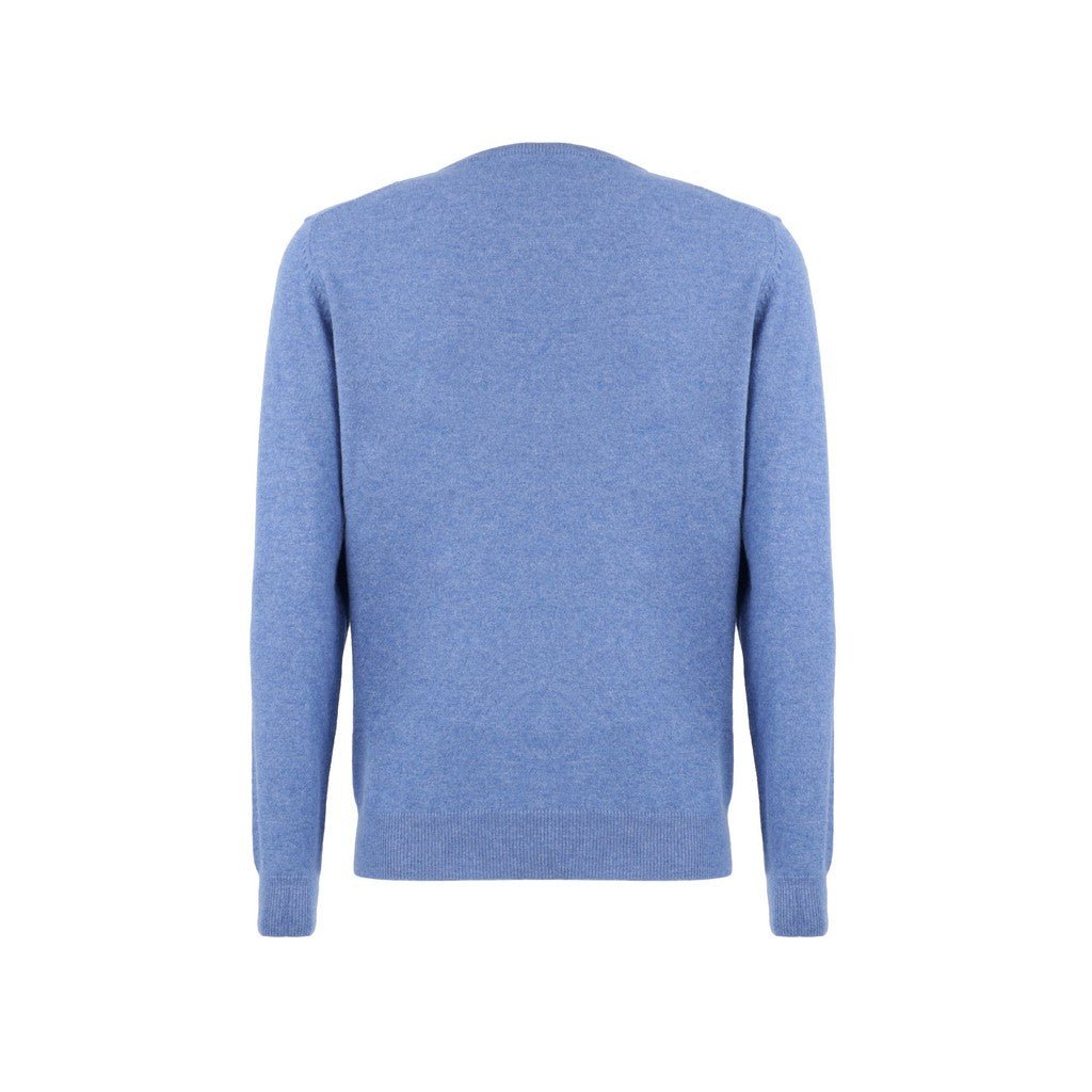 Henry Sartorial Cashmere Crew Neck Knit BLUE - Henry Bucks