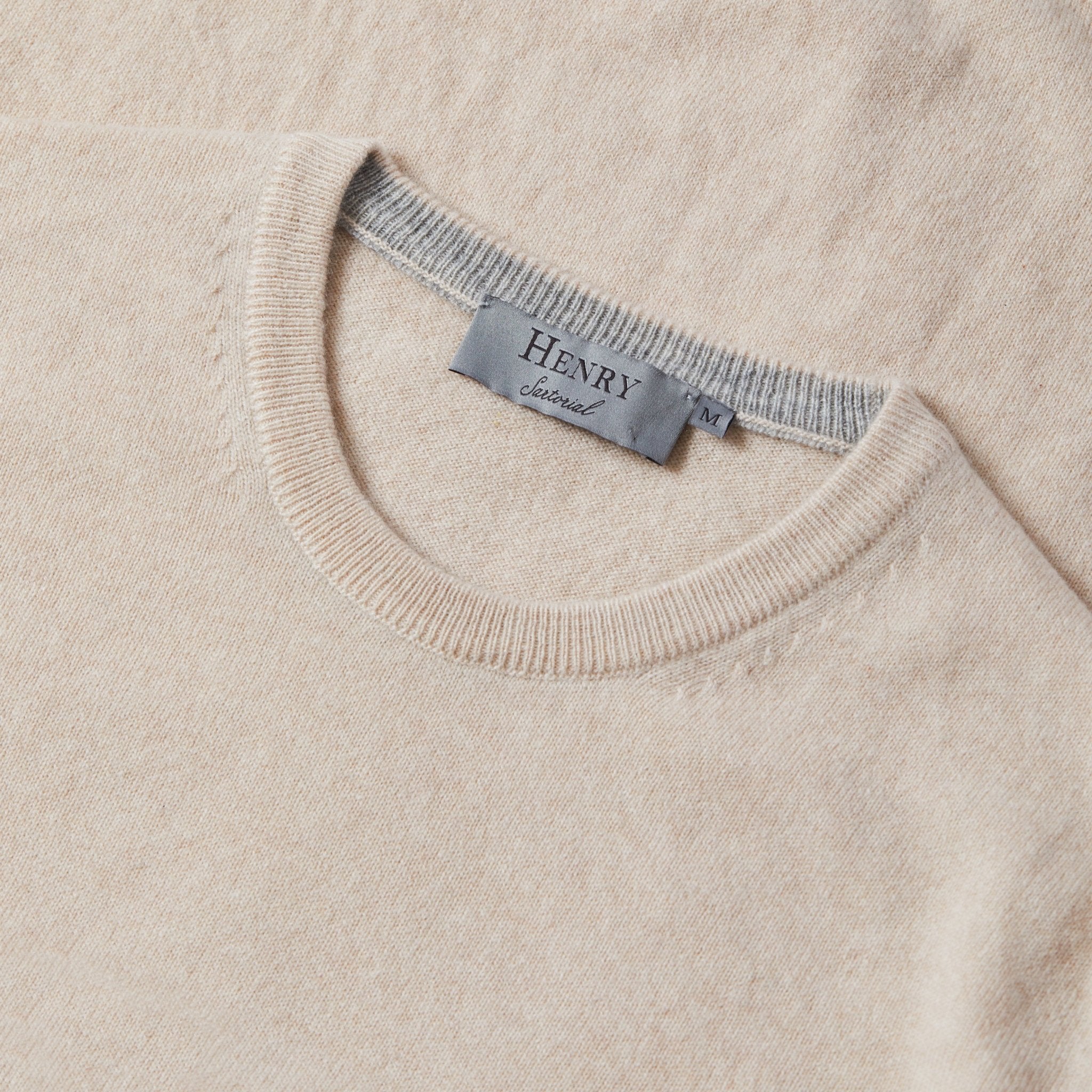 HENRY SARTORIAL Cashmere Crew Neck Knit CREAM - Henry BucksKnitwear46AW230008 - CREM - SM