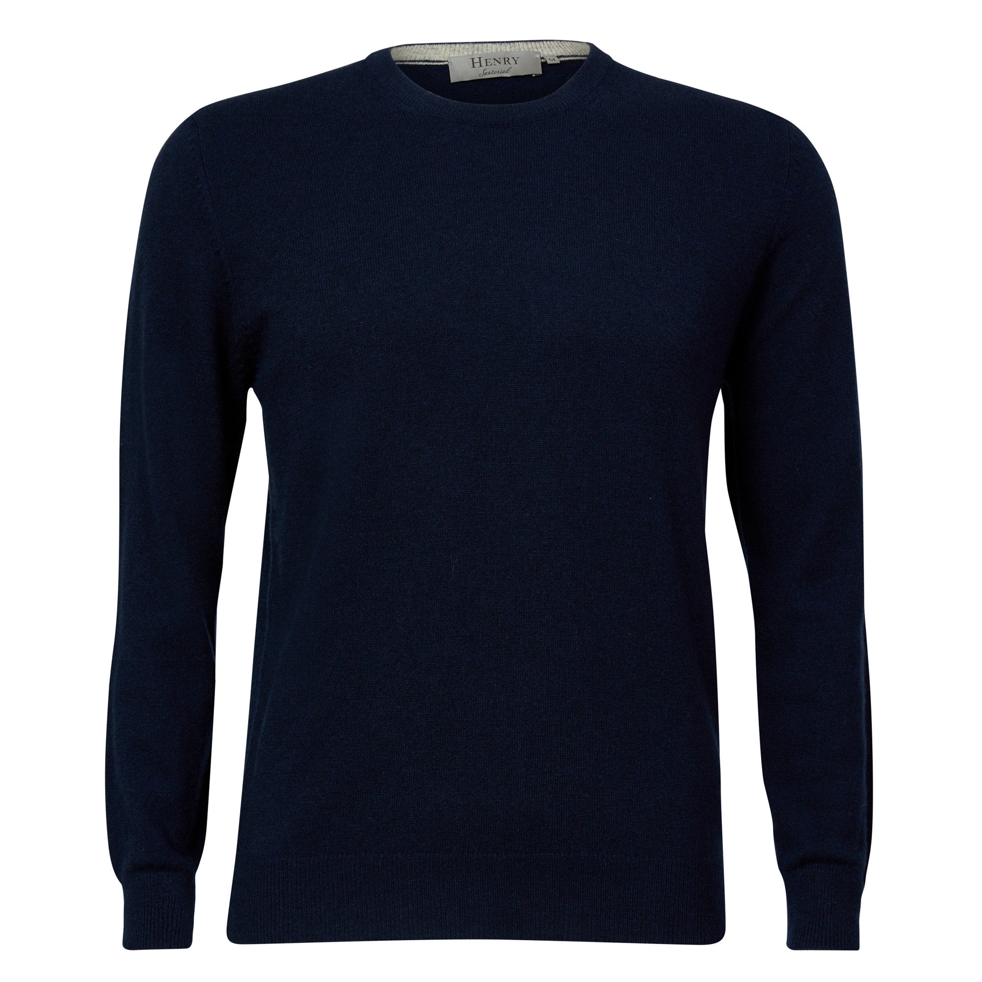 HENRY SARTORIAL Cashmere Crew Neck Knit NAVY - Henry BucksKnitwear46AW227001 - NAVY - SM