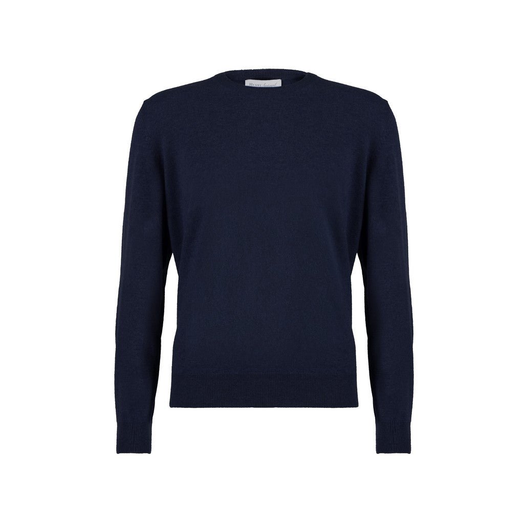 Henry Sartorial Cashmere Crew Neck Knit NAVY - Henry Bucks