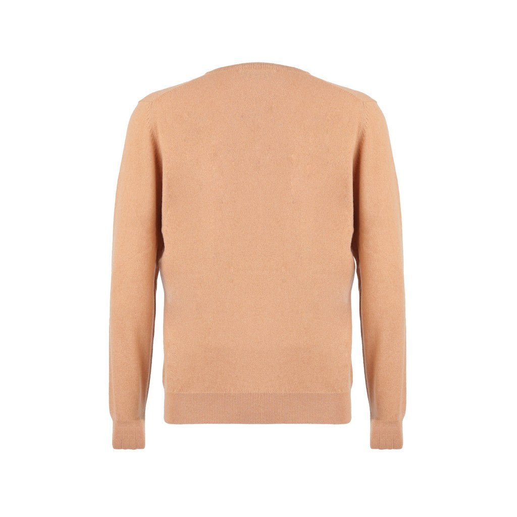 Henry Sartorial Cashmere V Neck Knit BEIGE - Henry Bucks